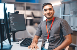 Portrait of a male Indian developer.